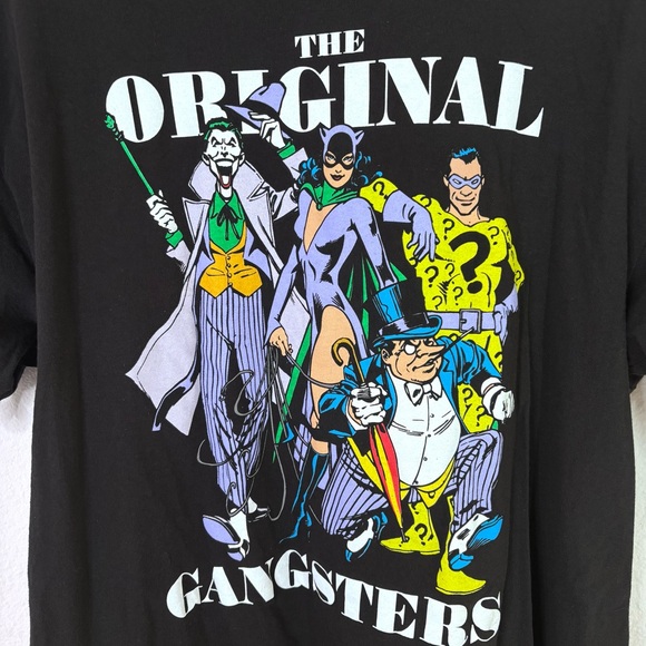 DC Comics Originals XL T-Shirt Rogues Gallery Joker Catwoman Riddler Penguin - Picture 3 of 6